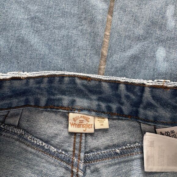 Wrangler x Billabong Bell Bottom Flare Patchwork Jeans Sz 25 - Picture 5 of 8